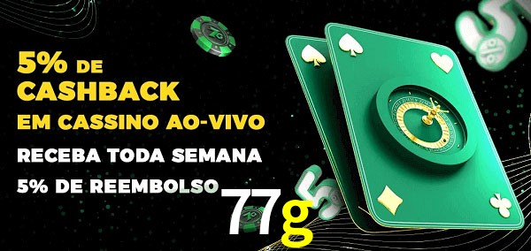 Promoções do cassino ao Vivo 77g